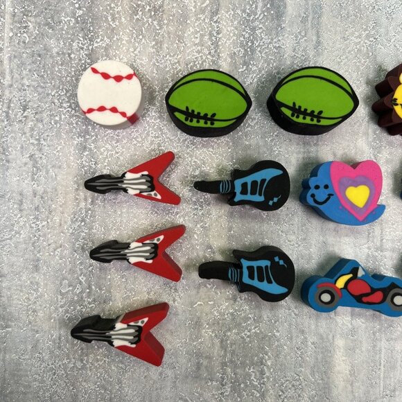 Vintage Erasers Guitar Football Baseball Lion Panda Butterfly - Picture 6 of 7